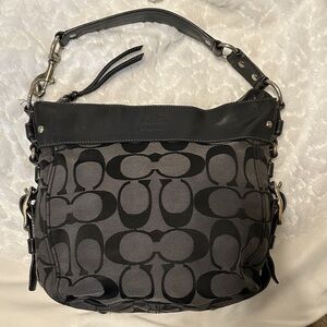 Coach Black and Gray Shoulder Bag 12674